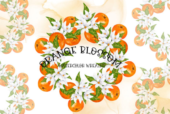 Download Orange Blossom - Watercolor Wreaths - Premium Resources