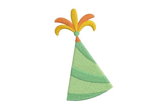 Download Festive Feathered Party Hat Embroidery Design - Festive Collection