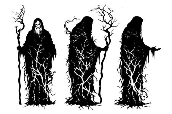 Download Undead Lich Silhouette Black - Black Collection