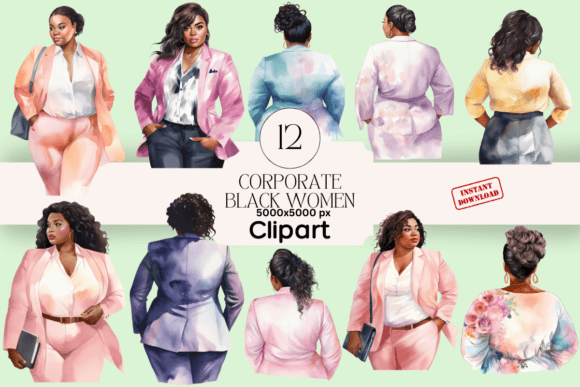 Download Corporate Black Women Clipart PNG - Black Collection