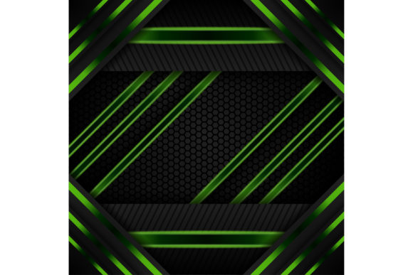 Download Green Black Geometric Background - Black Collection