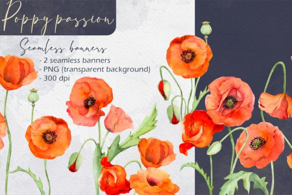 Download Poppy Passion: Seamless Banners - Passion Collection