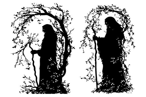 Download Undead Lich Silhouette Black - Black Collection