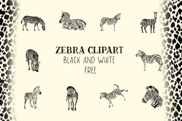 Download Zebra Clipart Black and White Free - Black Collection