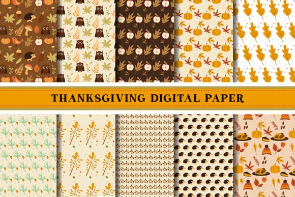Download Thanksgiving Fall Digital Paper Pattern - Fall digital paper Collection