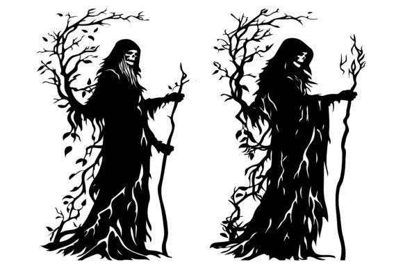 Download Undead Lich Silhouette Black - Black Collection