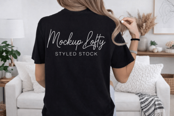 Download Black Comfort Colors C1717 Shirt Mockup - Black Collection