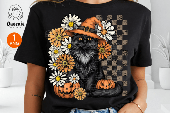 Download Vintage Halloween Black Cat Pumpkin Fall - Black Collection