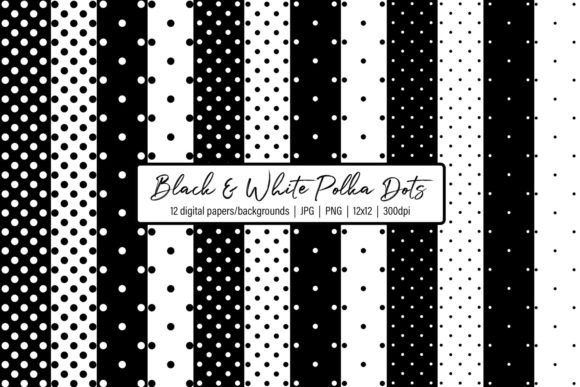 Download Black and White Polka Dots - Black Collection