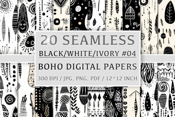 Download Black White Ivory Boho Set 4 - Black Collection