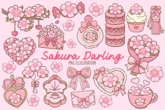 Download Sakura Kawaii Cherry Blossom Clipart - Premium Resources