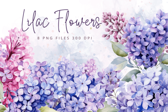 Download Watercolor Lilac Flowers Purple Floral - Lilac Collection